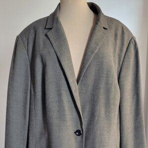 APOSTROPHE Gray Tweed Women’s Plus Size Jacket/Blazer (Size: 22W)